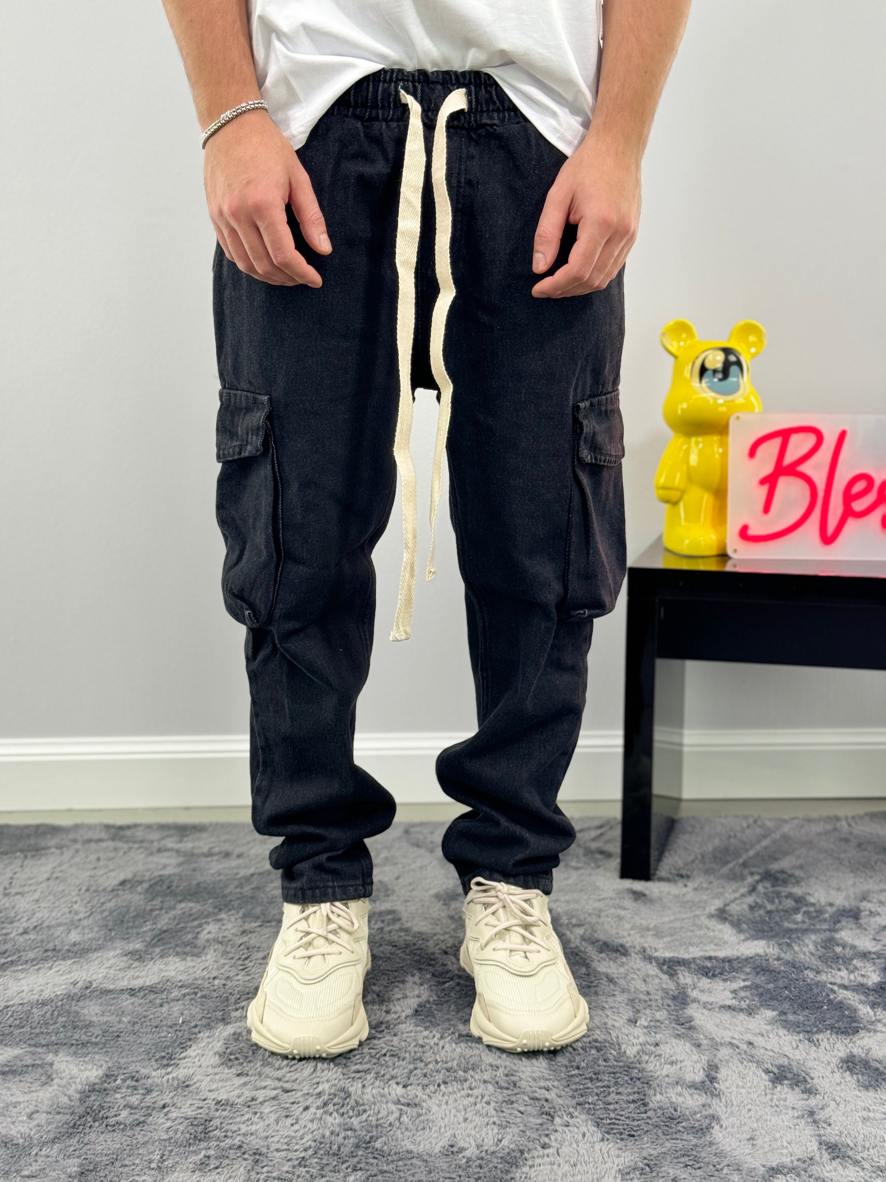 Collection of Cargo Denim Black in a gallery layout